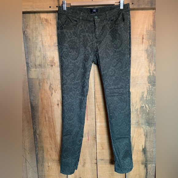 Jacquard Green Straigh leg pants - Picture 1 of 3